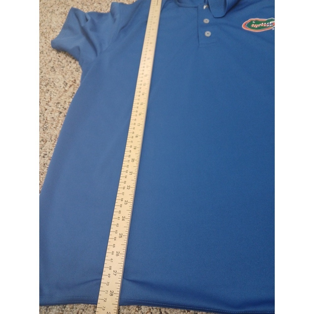 Florida Gators UF Russell Mens Polo Shirt Blue Short Sleeve Top XL - Picture 3 of 6